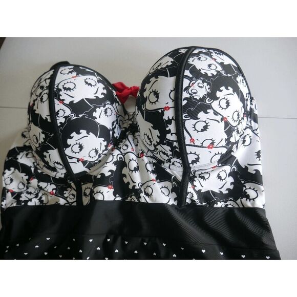 Betty Boop x Unique Vintage Boop Boop A Doop Clemente Swimsuit One Piece 3X - Picture 3 of 10